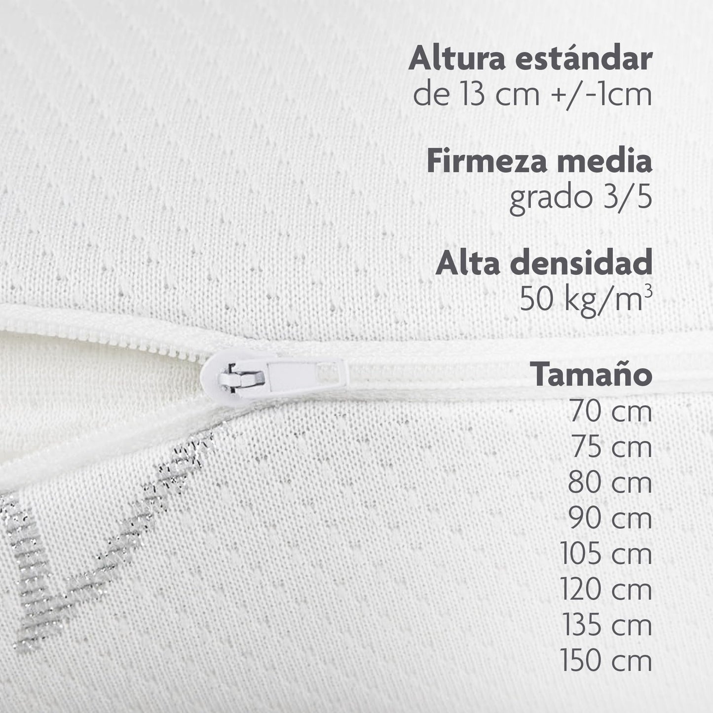 SEASONS - Pack 2 Almohadas Viscoelásticas 70 cm, Antiácaros y Antibacterias, Tejido con Hilo de Plata y Aloe Vera, Doble Funda, Tratamiento con Limpieza de Ozono, Fabricado en España